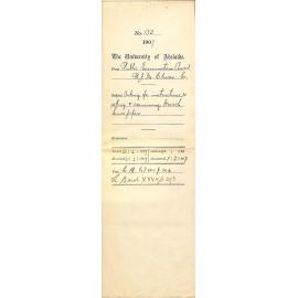 Robert John Miller Clucas - Secretary Public Examinations Board - Asking for instructions re Setting and Examining March Senior Papers