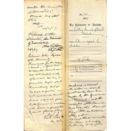 Secretary Minister of Education - Adelaide - Letter in regard to Auditors