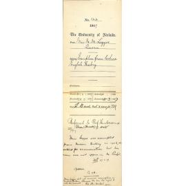 Miss Myra M Leggoe - Quorn - Exemption from lectures English History