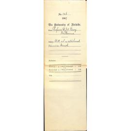 Professor Richard J A Berry - Melbourne - Will act as additional examiner March