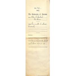 Charles E Herbert - Government House - Son unable to attend University