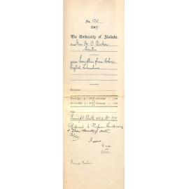 Miss Muriel B Bickers - Exeter - Exemption from lectures English Literature