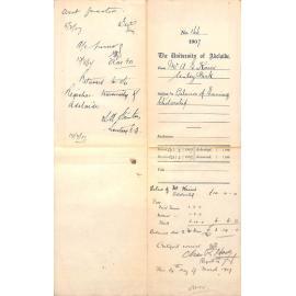 Mr Arthur E Kain - Unley Park - Re Balance of Evening Scholarship