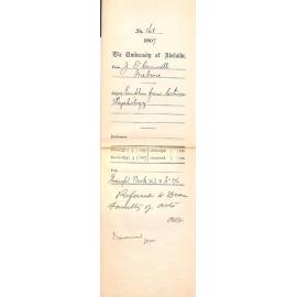 John O'Connell - Melrose - Exemption from lectures Psychology