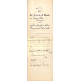 Edgar Allen - Croydon - Exemption from Lectures and Examination 1st Year Maths