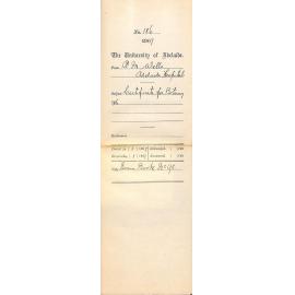 P M Wells - Adelaide Hospital - Certificate for Botany 1906