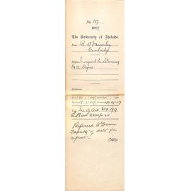 R Wilson Macaulay - Cambridge - In regard to obtaining MA Degree