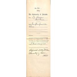 S J Warren - Port Pirie - Exemption from LLB lectures