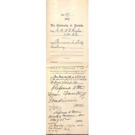 George W W B Hughes - Young Men's Christian Association - Permission to study Anatomy