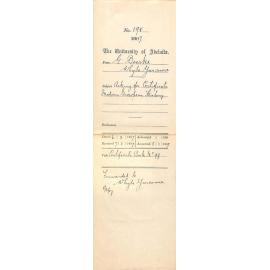 Gustav Boerke - Whyte Yarcowie - Asking for Certificate Modern European History