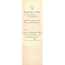 Miss Carlien Jurs - Port Adelaide - Thanking Council for Extension of Scholarship