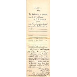 Cyril Michael Ward - Christian Brothers College Adelaide - Exemption from Lectures and Examination Mathematics and re Fees