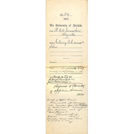 Paul Charles Albert Fornachon - Wayville - Entering BSc Course and status