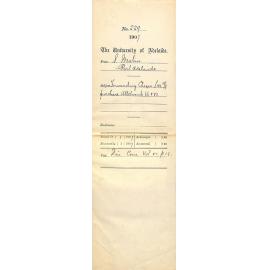 Sidney Malin - Port Adelaide - Forwarding Cheque £188-18-9 purchase Allotment 66 and 83