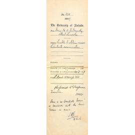 Miss M A E Mundy - Port Lincoln - Unable to obtain Music Licentiate Examination