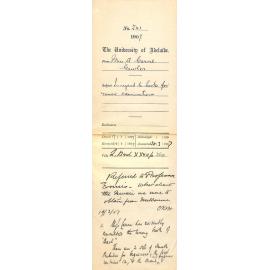 Miss Alice Carne - Gawler - In regard to books for Music Examinations