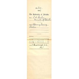 L W Stanton - Minister of Education - Approving Evening Scholars