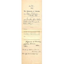 Edgar B Jensen - Broken Hill - Exemption from lectures Maths I 2nd Year Mining II and Machine Design I