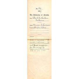 Reverend Herbert M Hawkins - Melbourne - Admission to Law Course and Exemption from Lectures