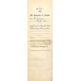 The Treasury - Perth Western Australia - Forwarding cheque £35-12-8 for Public Service Examination