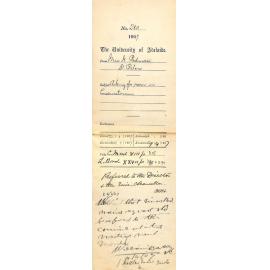 Miss Nellie Padman - St Peters - Asking for room in Conservatorium