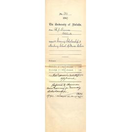 Russell John Dumas - Adelaide - Evening Scholarship and attending School of Mines lectures