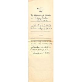 Sidney Malin - Port Adelaide - Sale Lots 37-38 to Mrs F M Henderson and cheque for £130-10-0