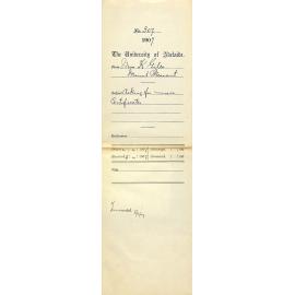 Miss Kate Giles - Mount Pleasant - Asking for Music Certificates