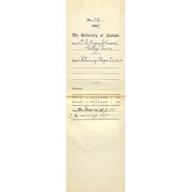 Dr E Angas Johnson - College Town - Returning Cheque £11-6-10