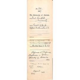 Neil Campbell - University - Credit of fee for Applied Mathematics £1-15-0