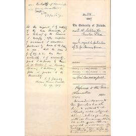 A W Dobbie and Company - Gawler Place - In regard to particulars of Account for obtaining Pianos