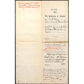 E R Holme - Sydney University Extension Board - Able to arrange for lectures by Professor David Starr Jordan if required