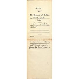 R B Webb - Clare - In regard to Extension Lectures