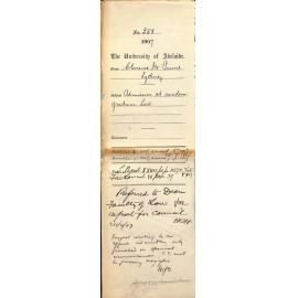 Clarence M Brune - Sydney - Admission ad eundem gradum Law