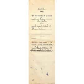 James Hague - Angaston - In regard to dates of Extension Lectures