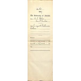 Carl Louis Spehr - Mount Gambier - In regard to Extension Lectures