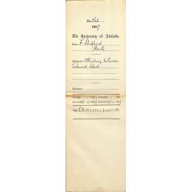 H Shepherd - Perth - Attending lectures Technical School