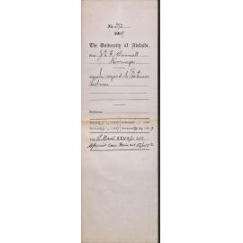 John Edward Hyde Winnall - Kooringa - In regard to Extension Lectures