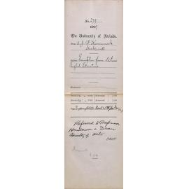 Albert Johannes Paul Kummnick - Stockwell - Exemption from lectures English Literature