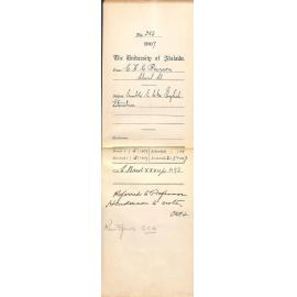 Charles Harry Campbell Pearson - Sturt Street - Unable to take English Literature