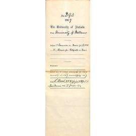 University of Melbourne - Examiners in Music for South Australia and Western Australia - Designs for Certificate in Music