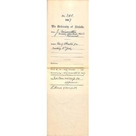 J Fairweather - Secretary Public Teachers Union Norwood - Use of Theatre for Meeting 2nd July