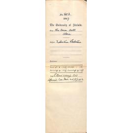 Reverend Canon Webb - Clare - Extension Lectures