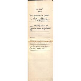 Professor Arthur Perkins - Agricultural College Roseworthy - Results of Examination Jefferis and Cowan in Agriculture