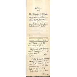 J Fairweather - [Public School Teacher's Union] Norwood - Proposing date of Entertainment July 3