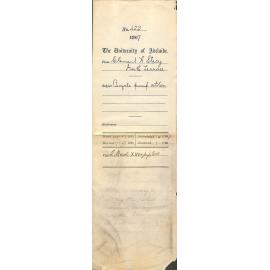 Clement H Stacy - North Terrace - Bicycle pump stolen