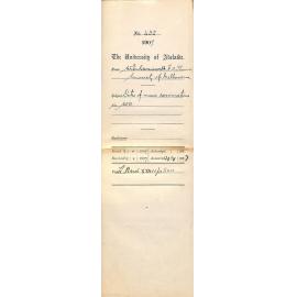 H A Thomson [The University of Melbourne, Conservatorium of Music] - Melbourne - Dates of music examinations in Western Australia