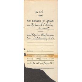 Professor Edward Charles Stirling [The University of Adelaide] - Adelaide - Report on letter from Ames Botanical Laboratory  - North Easton, Massachusetts, United States of America