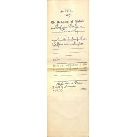 Professor Arthur J Perkins - Roseworthy - Unable to classify Cowan and Jefferis examination pass