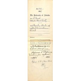 E [Edwin] Broad [Adelaide Choral Society and Adelaide Orpheus Society] - Telegraph Department, Adelaide - Requesting alteration of nights of Conservatorium Concerts